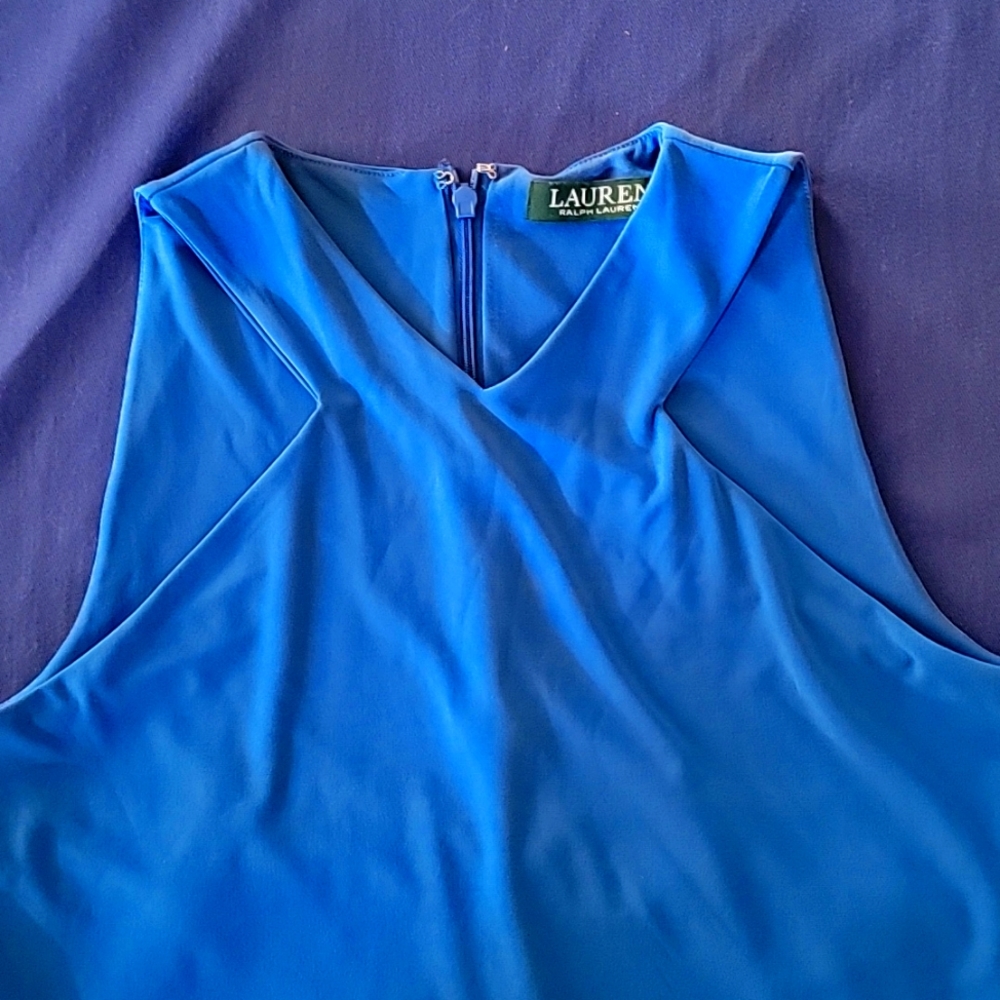 Lauren Ralph Lauren royal blue sleeveless top